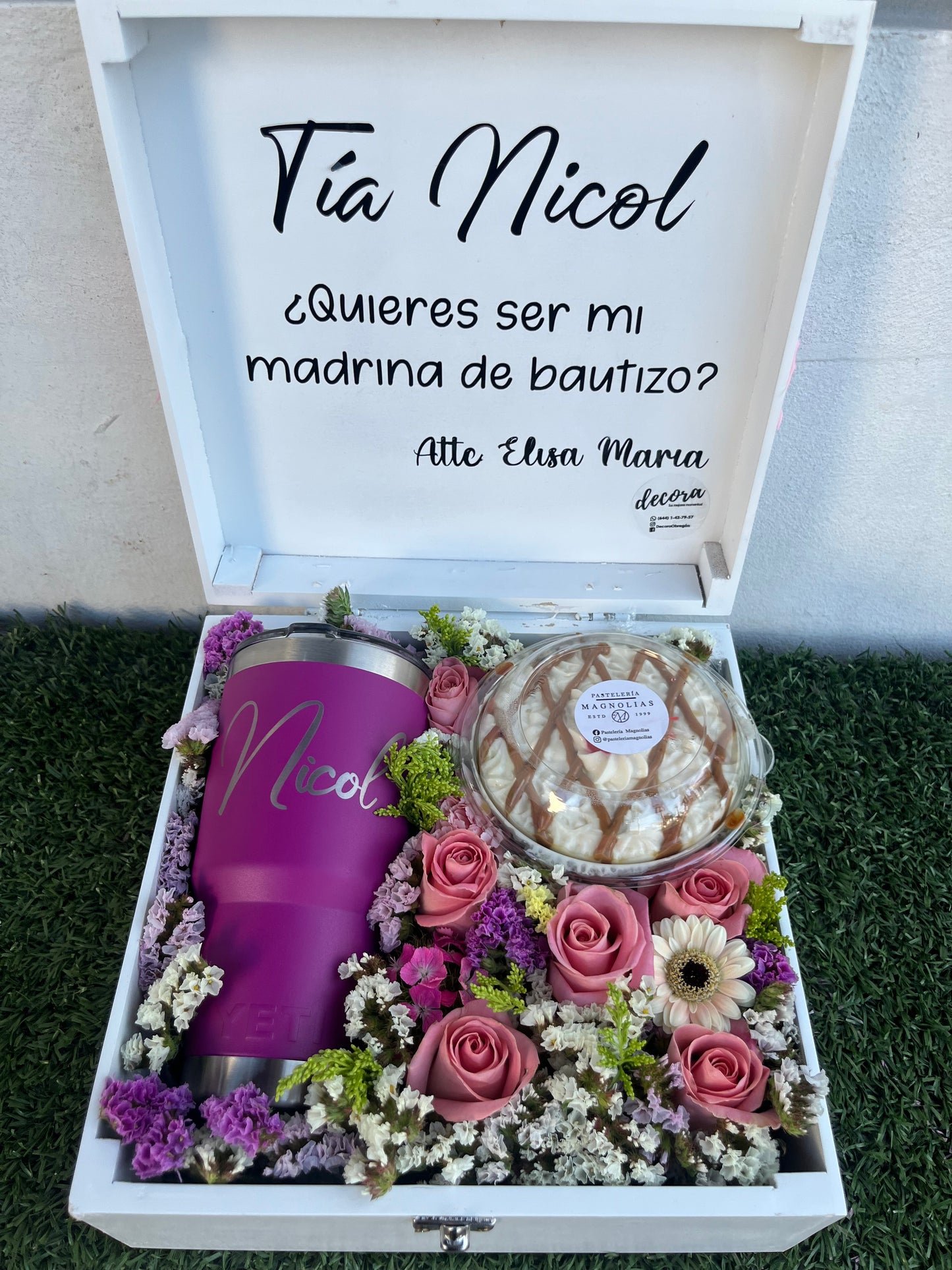 Cajas con flores