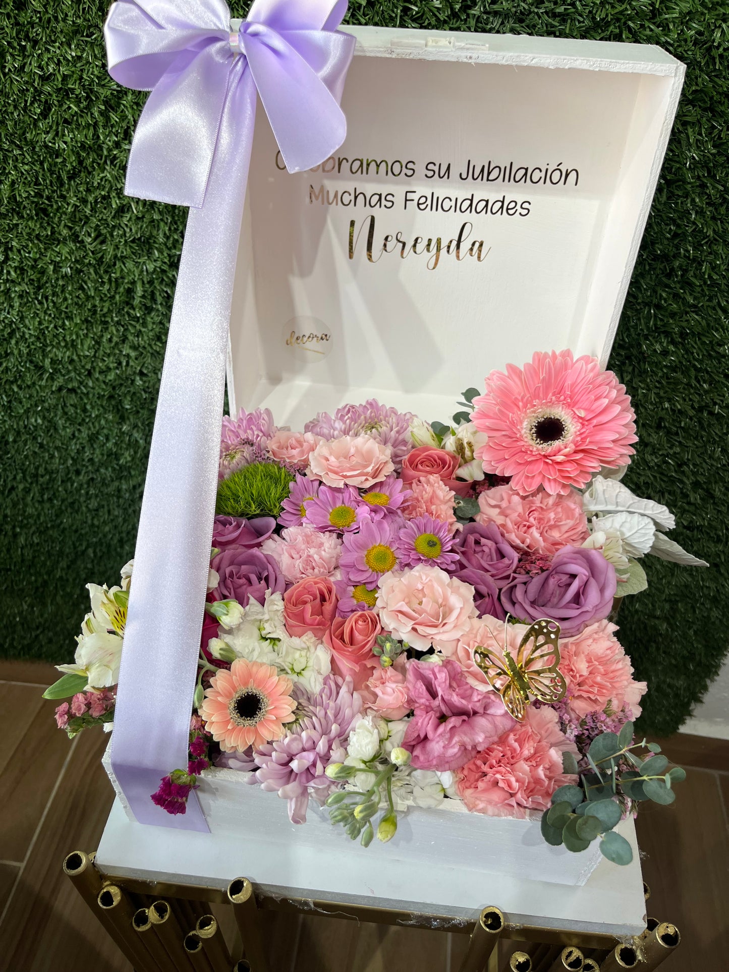Cajas con flores