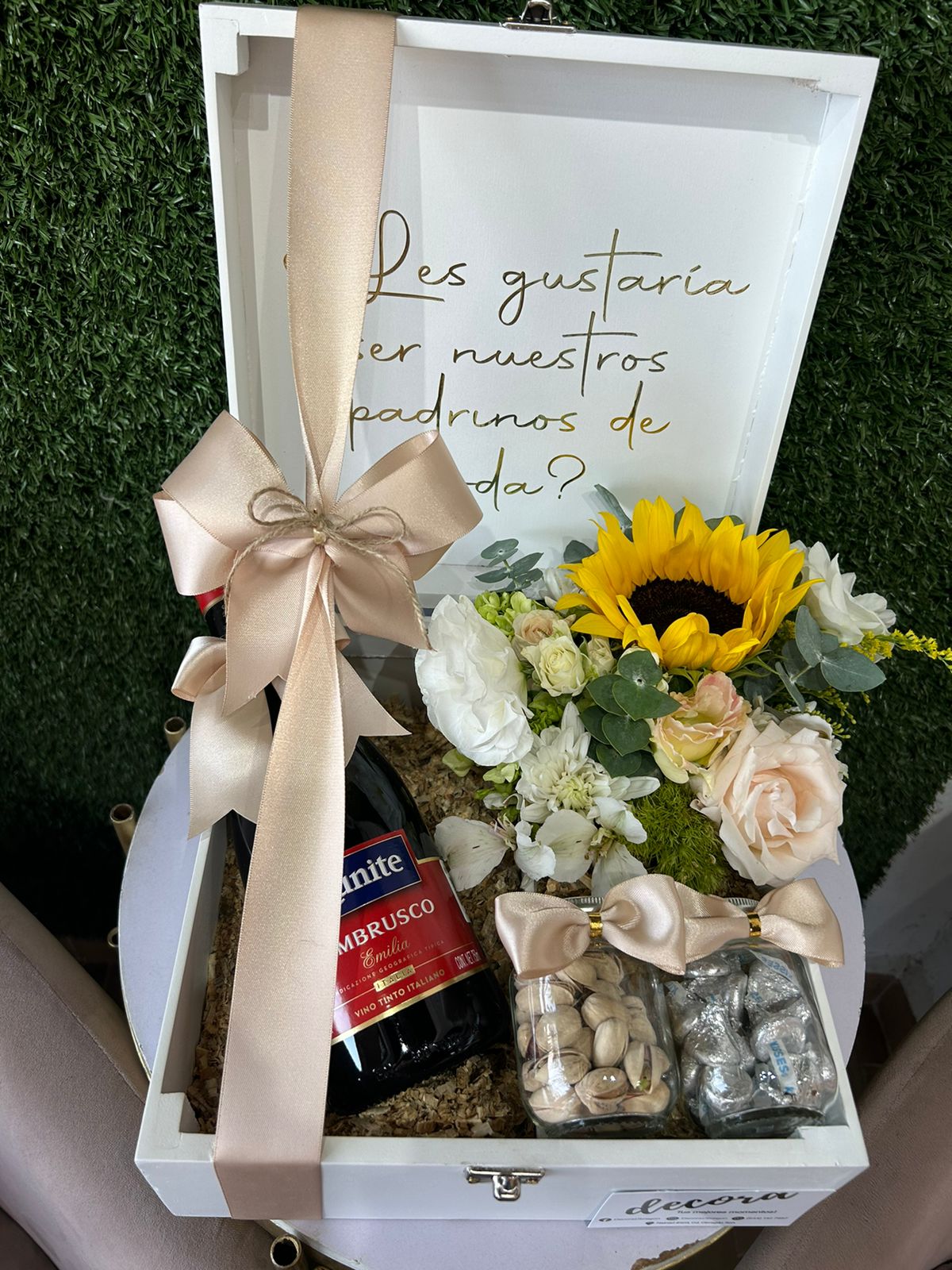 Cajas con flores